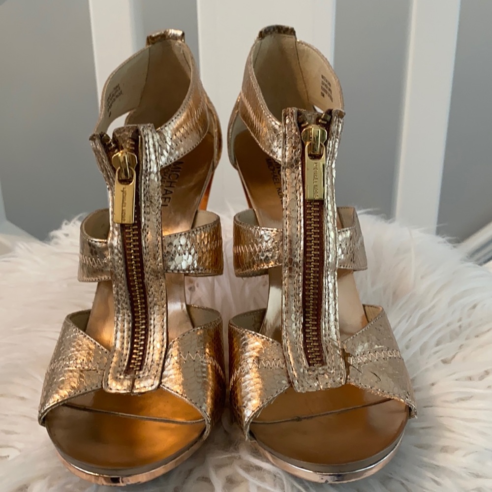 Michael Kors gold heels